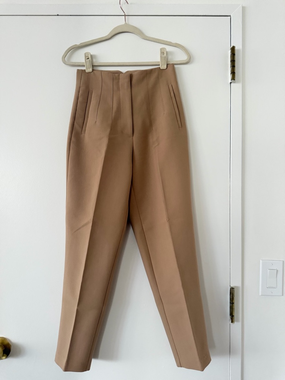 Zara Tailored Ankle Trousers in Camel